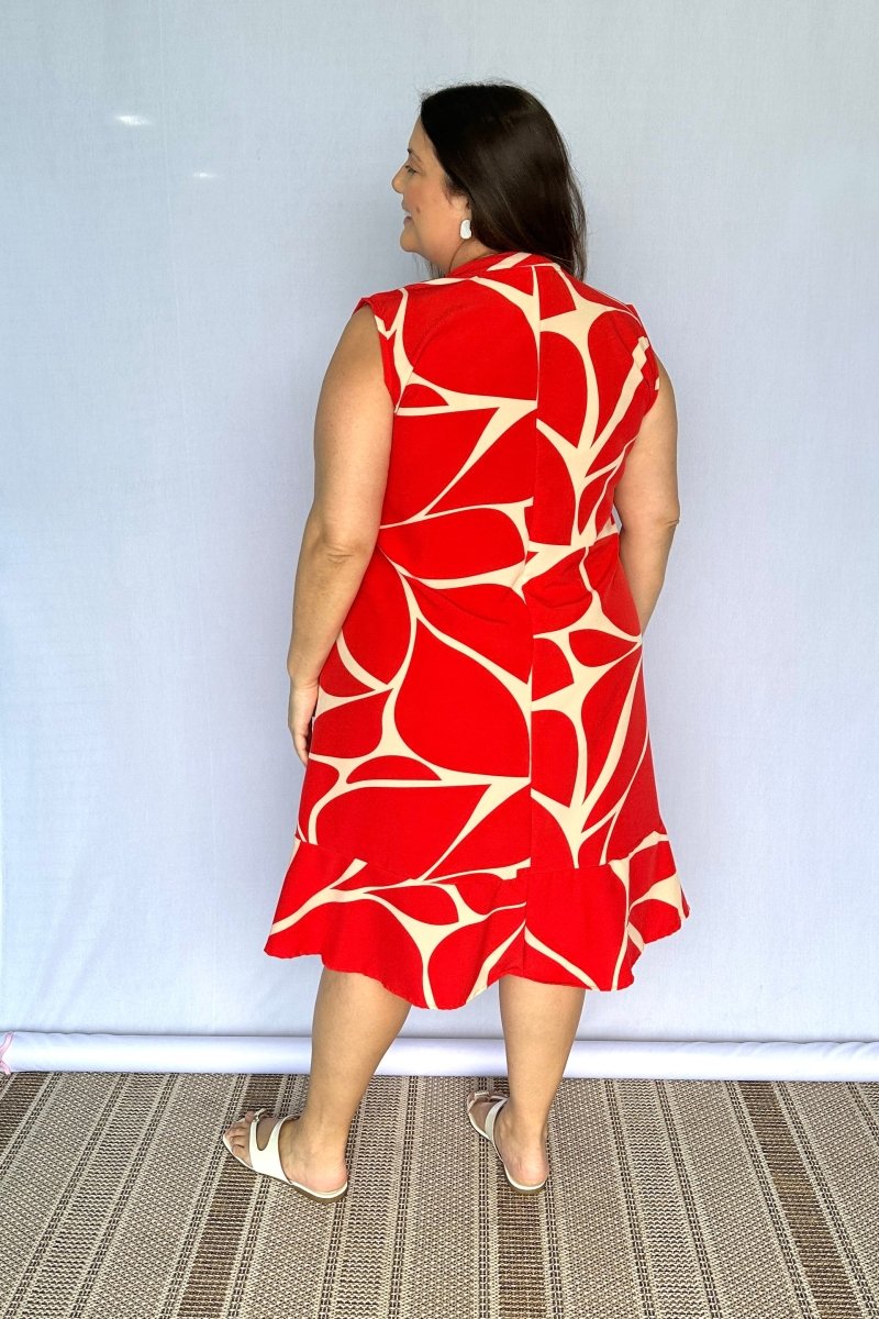 Vestido Luana – Evasê com Gola Padre e Bolsos em Crepe - Naguirre Shop