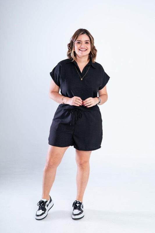 Conjunto Salvador - Bermuda e Blusa em Linho Light - Naguirre Shop