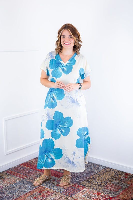 Vestido Antonella – Decote V com Fendas Laterais em Malha Confort Deluxe